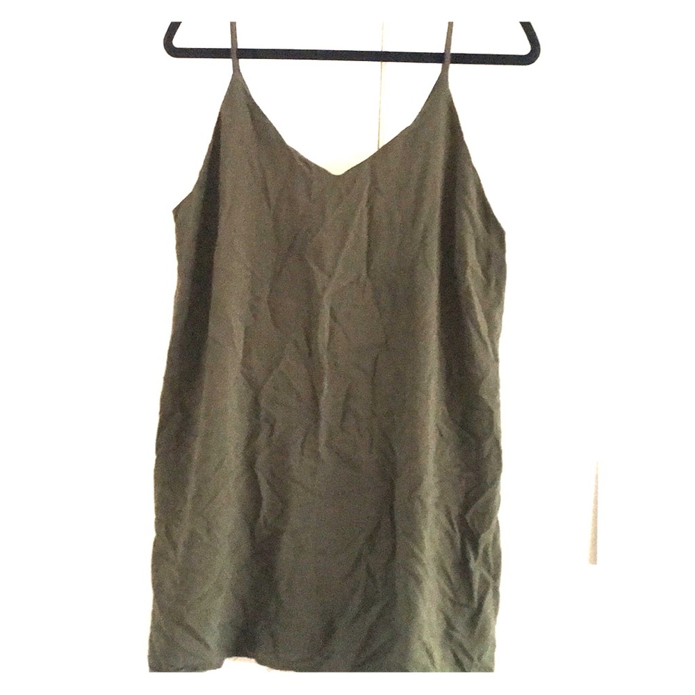 Olive green shit strapped oversized shirt